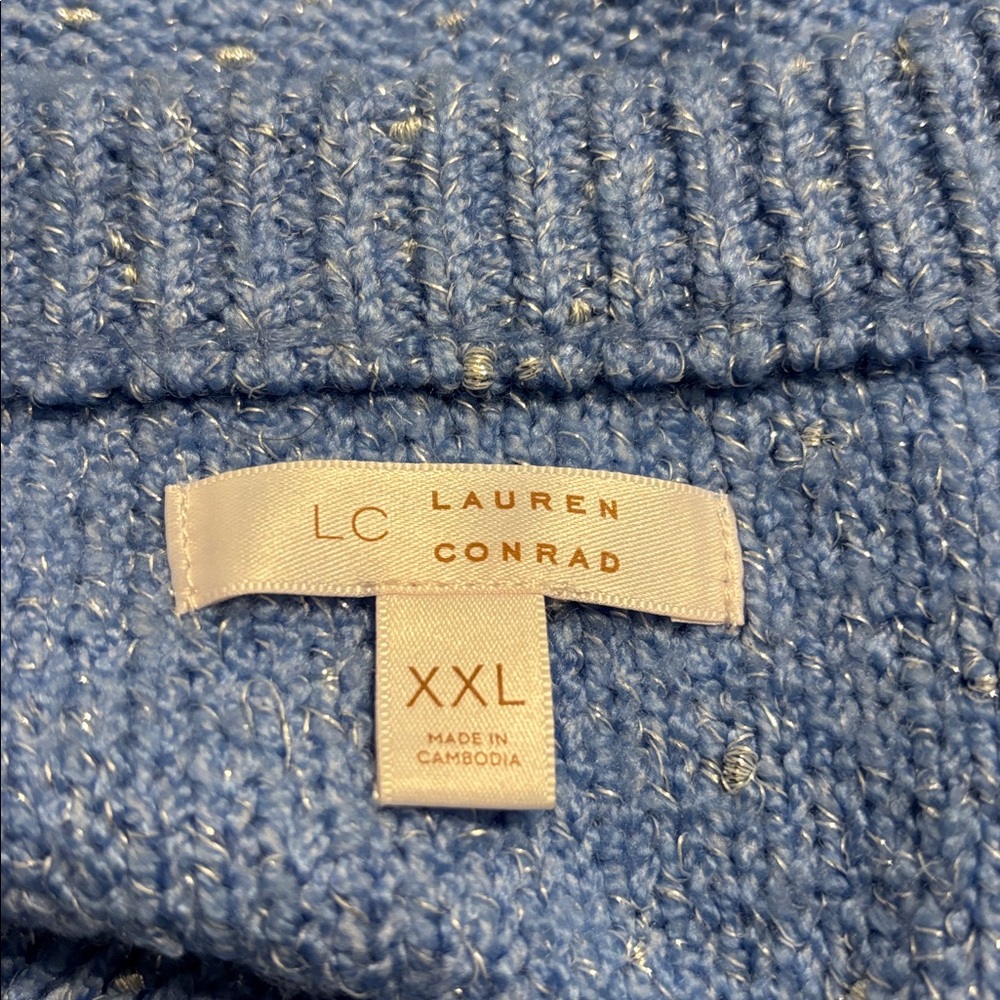 LC Lauren Conrad Plus Metallic Crewneck Sweater - Picture 8 of 9